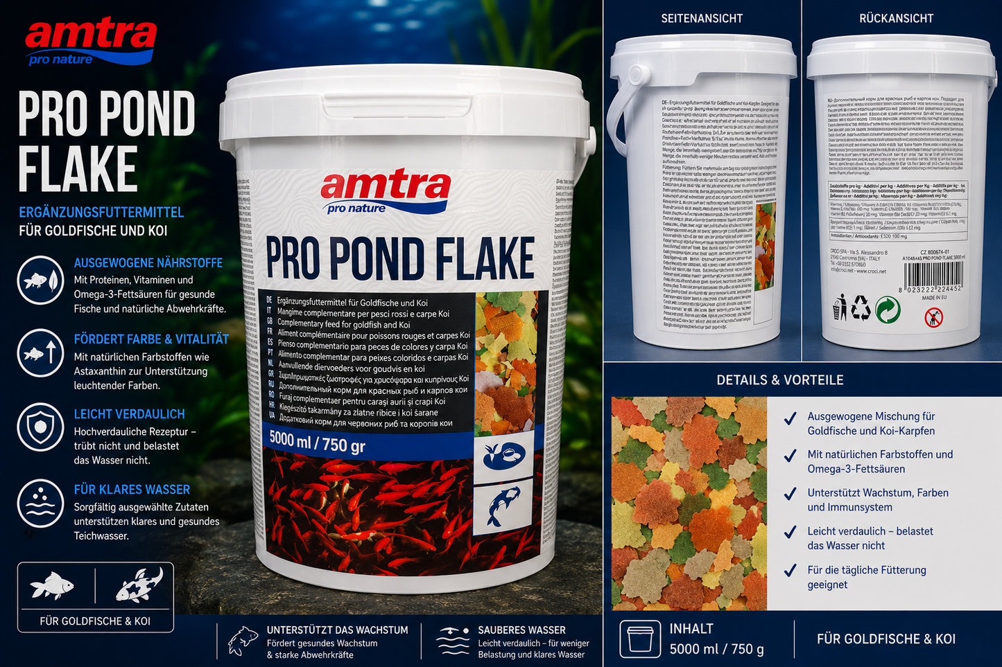 AMTRA PRO TEICHFLOCKE - 5.000 ml